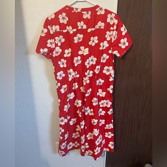 J. Crew Cherry blossom fit and flare cotton midi dress - Picture 2 of 8